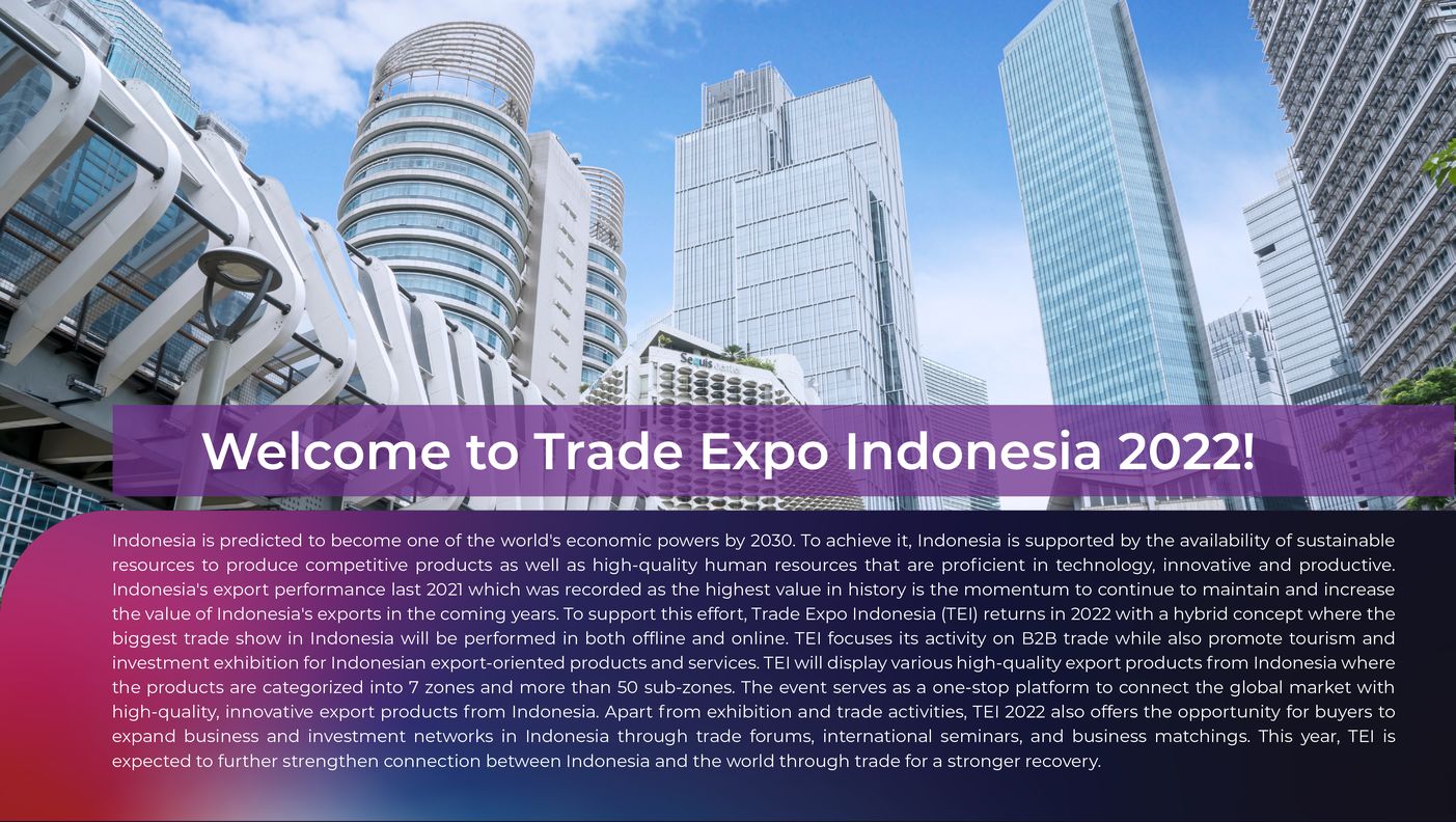 37TH TRADE EXPO INDONESIA Indonesian Trade Promotion Center