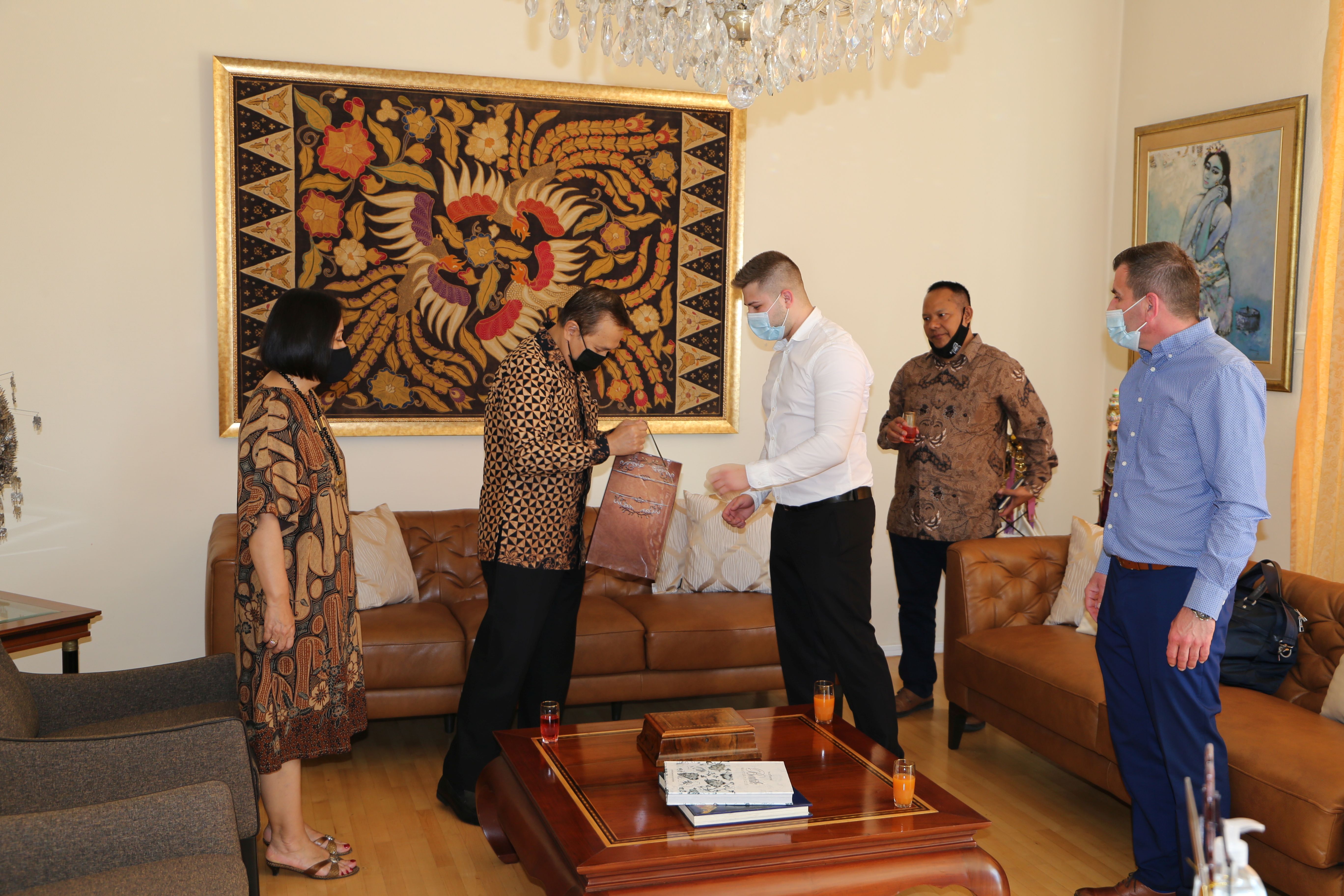 Business lunch at H.E. Ambassador Dimas Wahab's residence