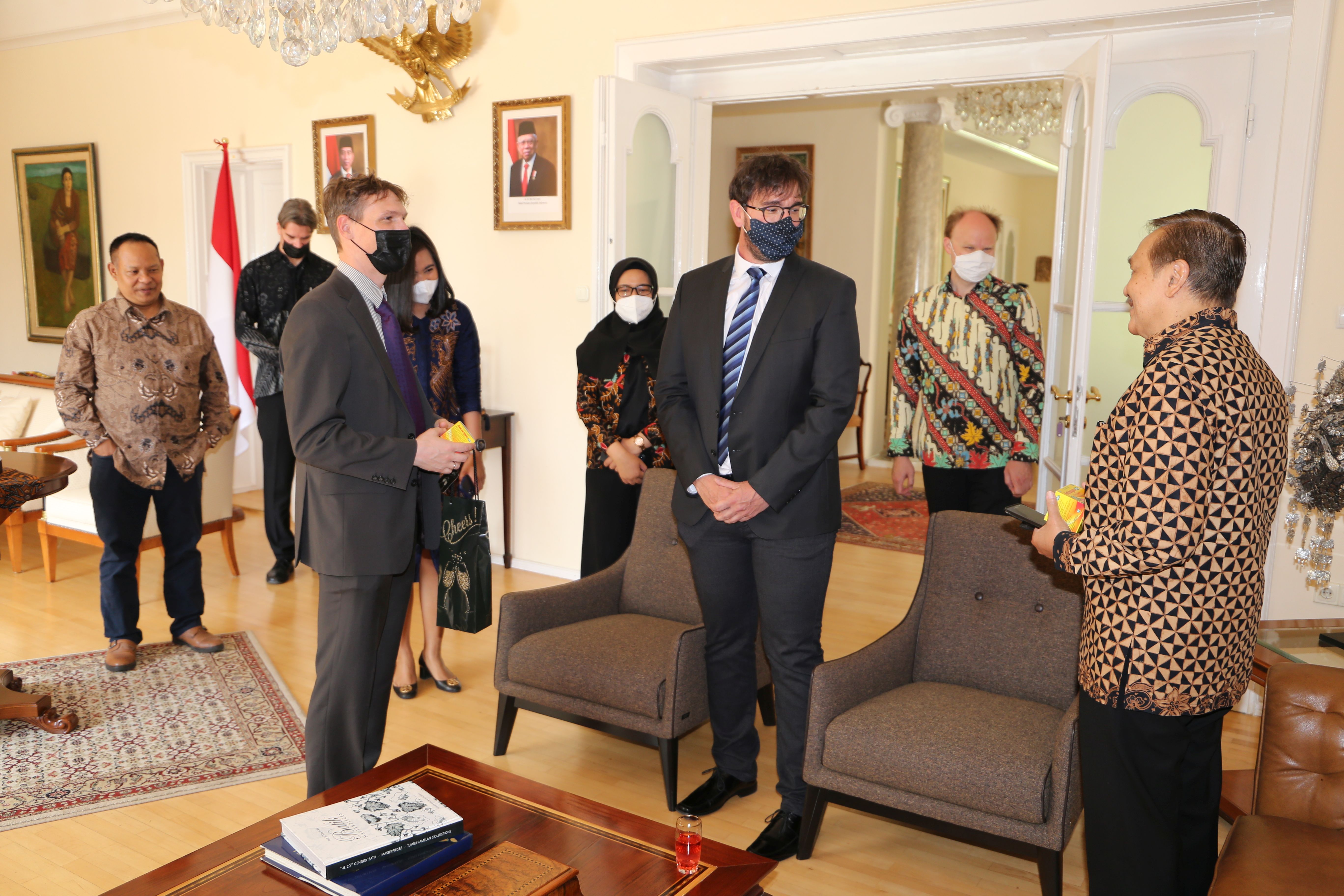 Business lunch at H.E. Ambassador Dimas Wahab's residence