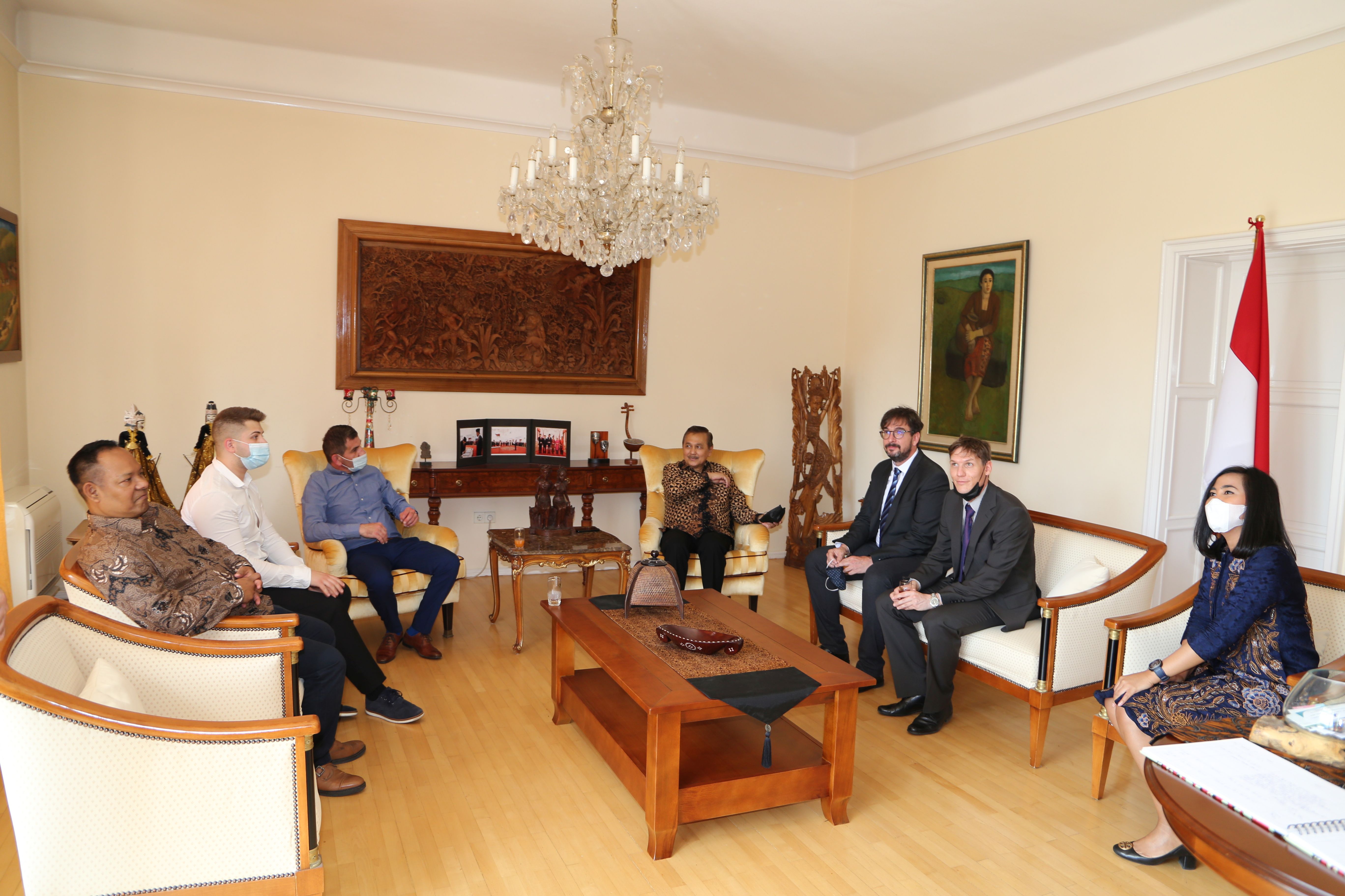 Business lunch at H.E. Ambassador Dimas Wahab's residence