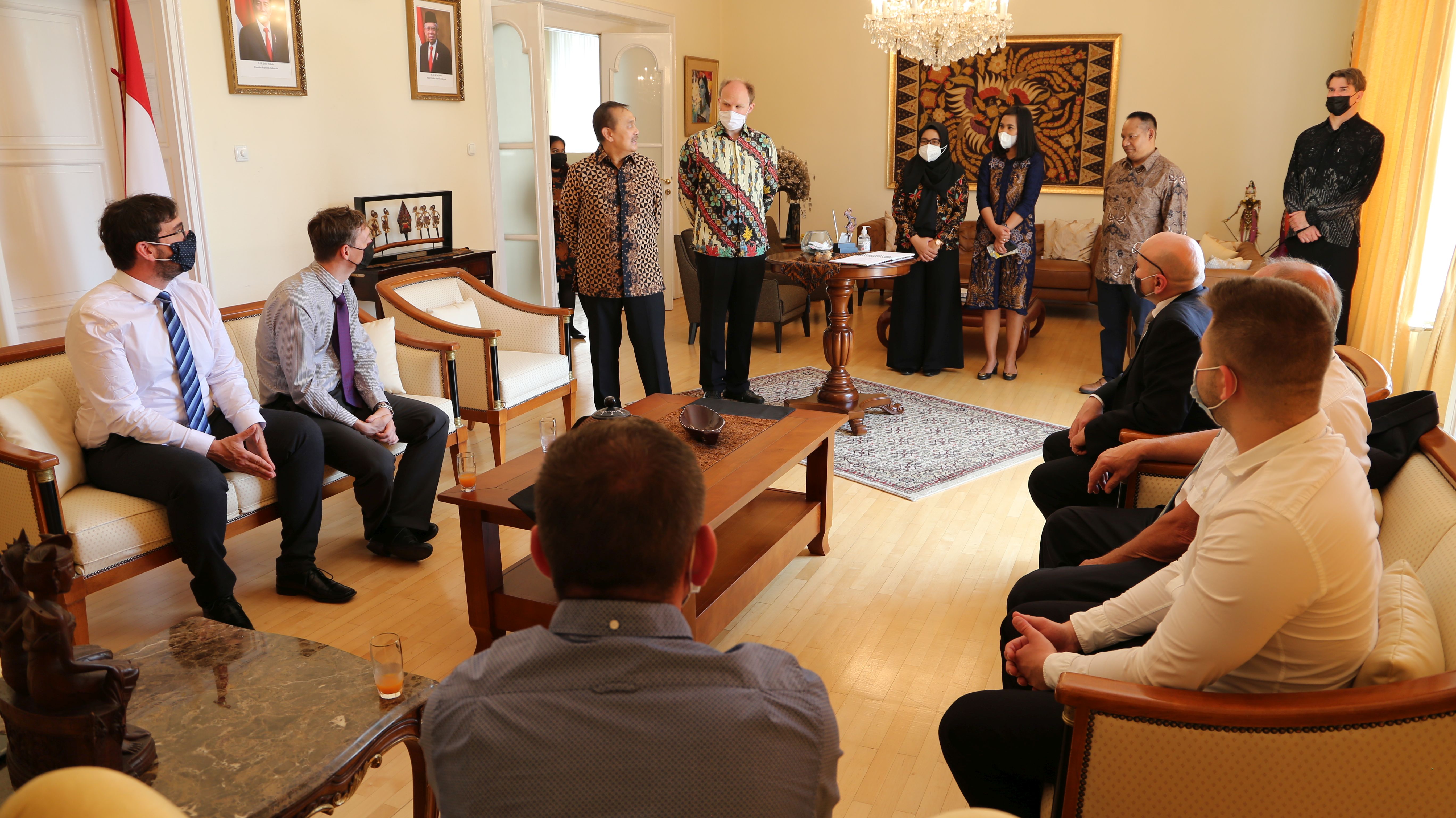 Business lunch at H.E. Ambassador Dimas Wahab's residence