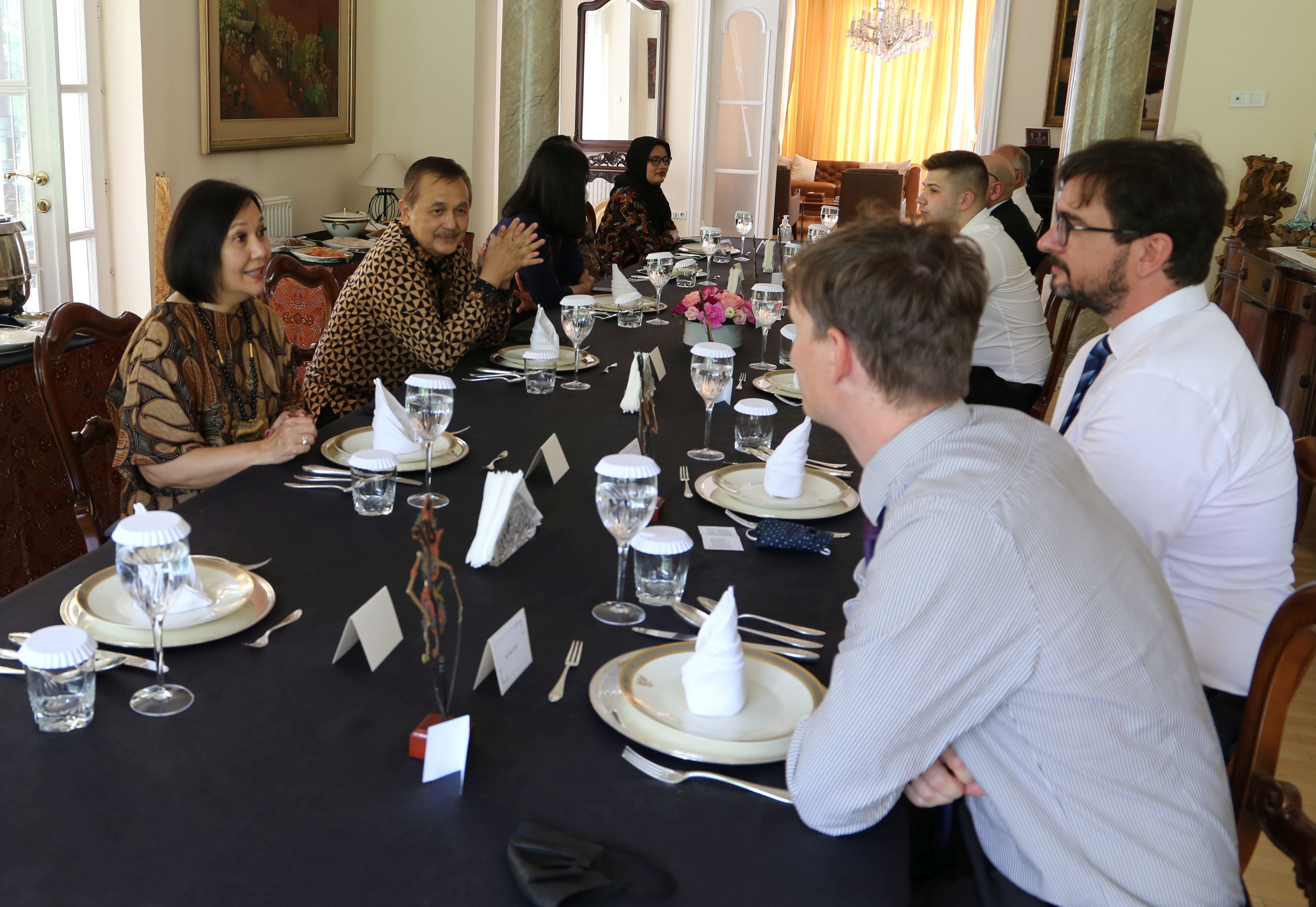 Business lunch at H.E. Ambassador Dimas Wahab's residence