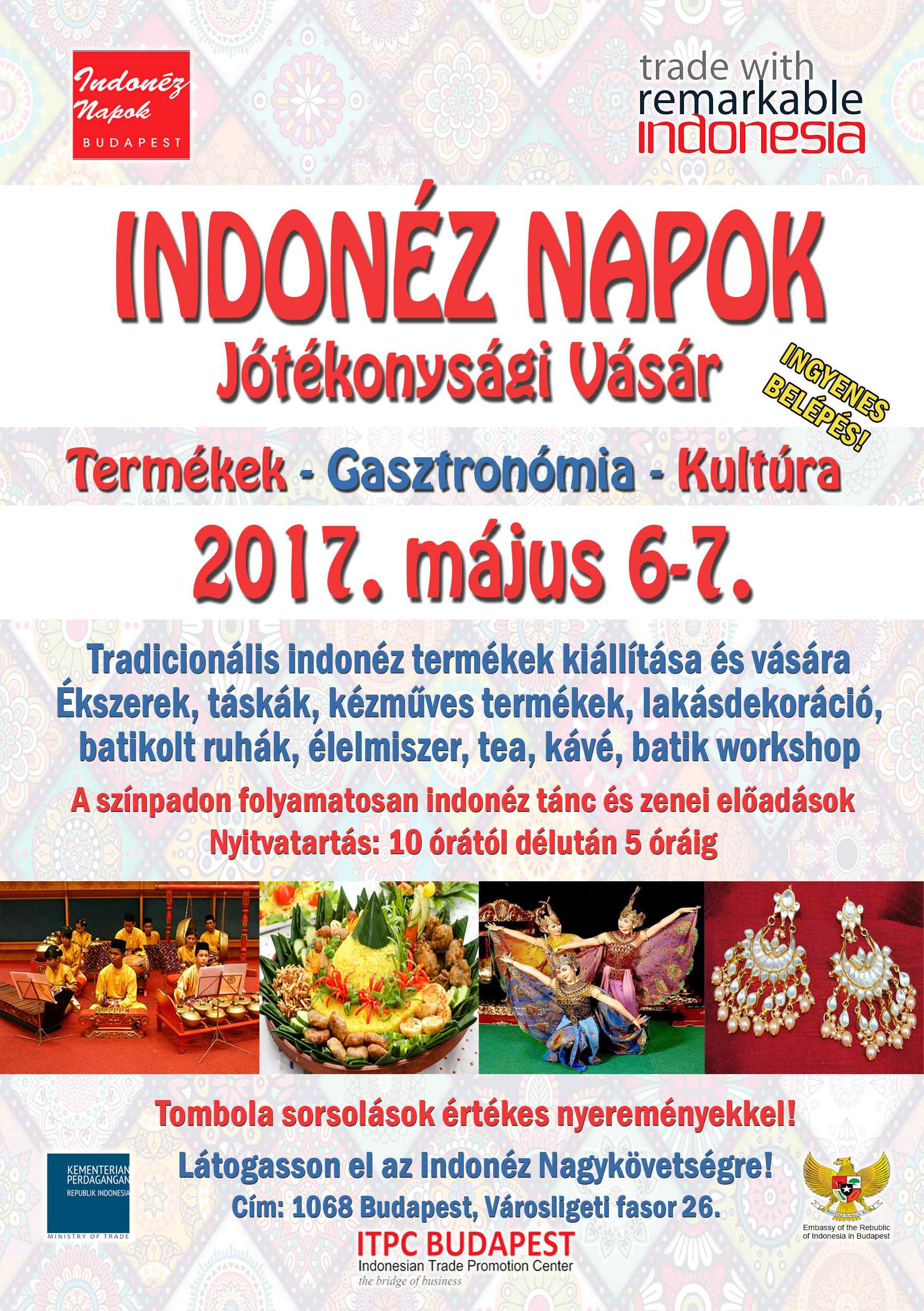 INDONÉZ NAPOK ÉS JÓTÉKONYSÁGI VÁSÁR 2017